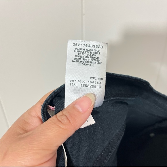 Levis 550  Relaxed Boot Cut  Jeans Womens Black Size 8s - Picture 8 of 9